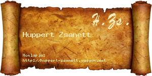 Huppert Zsanett névjegykártya